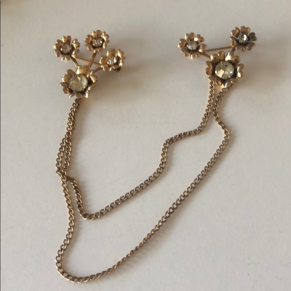 Vintage Signed 1/20 12k G.F. Linc double brooch